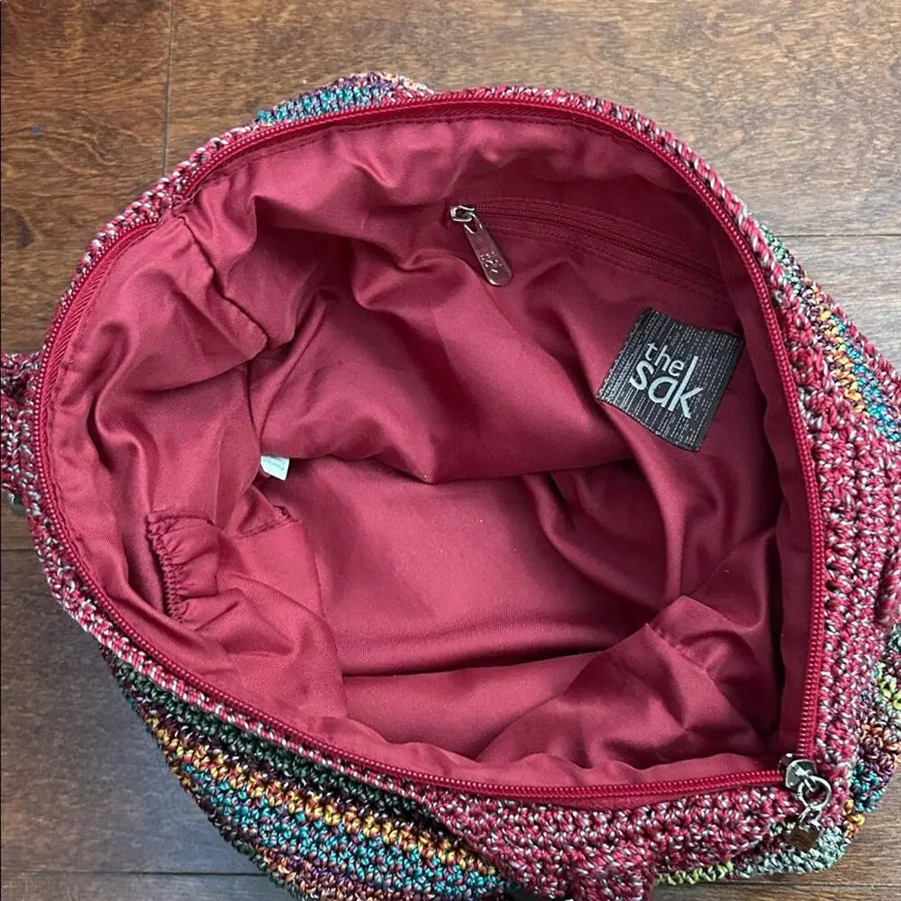 The Sak Gypsy Stripe Multicolored Crochet Shoulder Bag